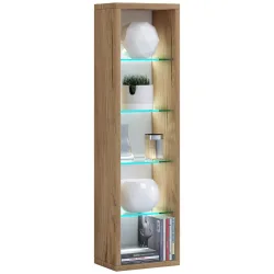 VCM - Holzregal hängend | platzsparendes Regal | Maße: H. 77 x B. 21 x T. 14 cm | Elegantes Regal hängend | Aufbewahrungsregal | Bücherregal | Wandregal -, One Size, Braun