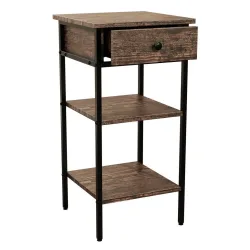 Nachttisch Aulari 6 35/70/35 cm Schwarz, Eichefarben 