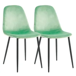 Stuhl-set Fiolo 2 Stück  Samt 