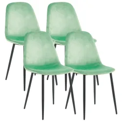 Stuhl-Set Fiolo 4 Stück  Samt 