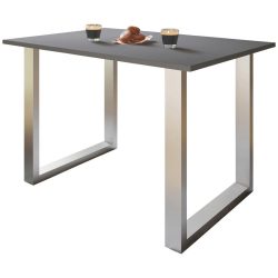 Schreibtisch Lona 140/50/76 cm Anthrazit, Silberfarben 