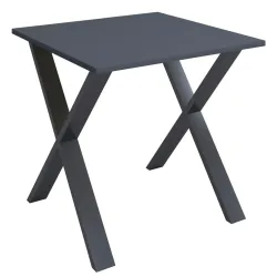 Schreibtisch Lona 80/80/76 cm Anthrazit, Schwarz 
