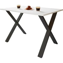 Schreibtisch Lona 160/80/76 cm Schwarz, Weiss 