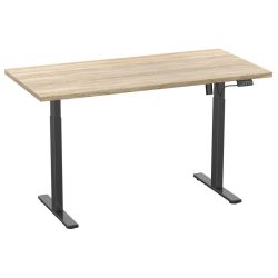 Schreibtisch E-Lona 110/50/71 cm Schwarz, Sonoma Eiche 