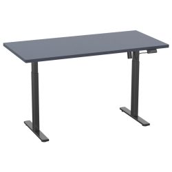Schreibtisch E-Lona 110/50/71 cm Anthrazit, Schwarz 