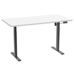 Schreibtisch E-Lona 140/80/71 cm Schwarz, Weiss 