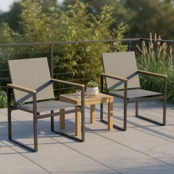 Gartenstuhl-Set Volasi 919252 2er-Set Metall, Kunststoff Anthrazit 