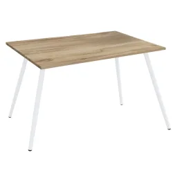 Schreibtisch Salia 80/50/70 cm Weiss, Honigeiche 