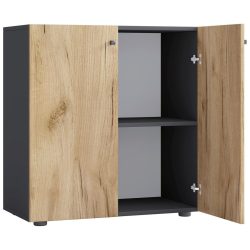 Aktenregal Lona Eichefarben/anthrazit 70/74/37 cm 