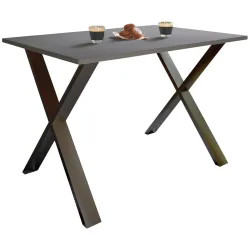 Esstisch Xona Metall, Holzwerkstoff 