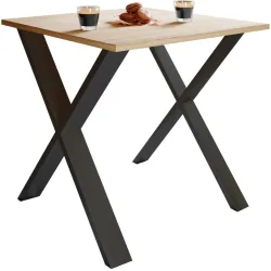 Esstisch Xona Metall, Holzwerkstoff 