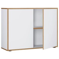 Aktenschrank Salia B100 Weiss/honigeicheca.100x74x33cm  Weiss, Honigeiche 