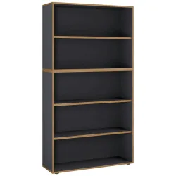 Aktenregal Salia B100 Anthrazit/honigeiche 100/183/33 cm 