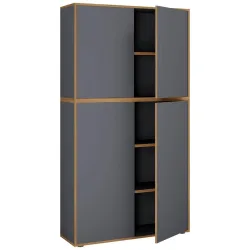 VCM - Büroschrank Sideboard Salia 5fach B100, One Size, Anthrazit