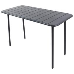Gartentisch Sumila 110/55/72 cm Metall, Kunststoff Schwarz rechteckig 