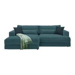 Ecksofa Fabiona Links Petrol 