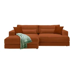 Ecksofa Fabiona Links Rostfarben Rostfarben 