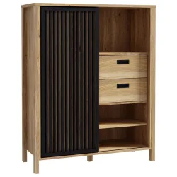 Highboard Jytana Schwarz/eichefarben  103,4/129,9/40,2 cm 