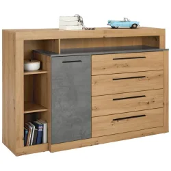 Sideboard Artisan/grau  161/107/43 cm 4 Schublade(n) 