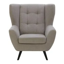 Sessel In Grau/dunkelgrau Flachgewebe Grau, Dunkelgrau 