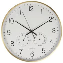 Wanduhr Aluminium Goldfarben Ø Ca. 38cm Goldfarben 