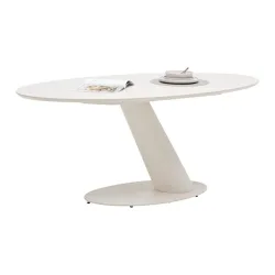 Esstisch Steven Beige Matt Metall, Holzwerkstoff 180/95/76 cm 