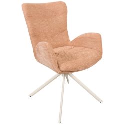 Armlehnstuhl Stella Rosa/beige  Sitzfläche 360° drehbar, inklusive Armlehnen Webstoff 