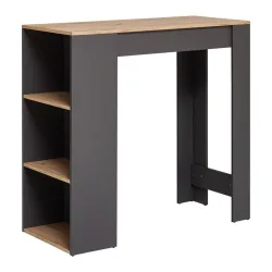 Bartisch Dandy Anthrazit/eichefarben 