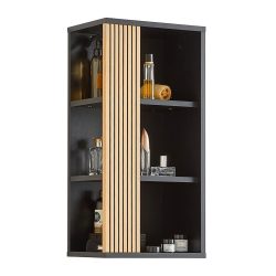 Oberschrank Venezia In Schwarz/eichefarben 35/72/25 cm 
