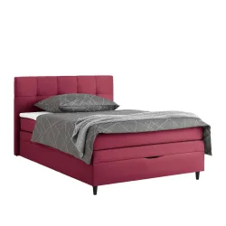 Boxspringbett Miami In Weinrot Ca. 140x200cm 140/200 cm Weinrot 