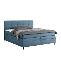 Boxspringbett Miami In Dunkelblau Ca. 160x200cm 160/200 cm Dunkelblau 