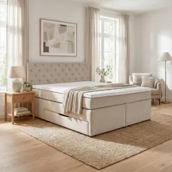 Boxspringbett Chester Beige Ca. 180x200cm 180/200 cm Beige 