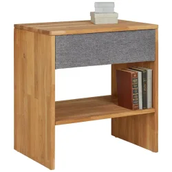 Nachttisch Aus Eiche 60/65,5/42 cm Eiche Grau 