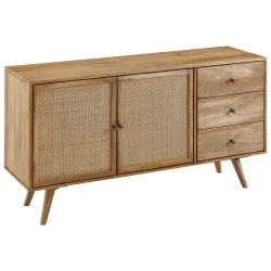 Sideboard Mangoholz  140/75/40 cm 3 Schublade(n) 