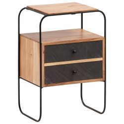 Nachttisch Wl6.779 40/60/30 cm massiv Akazie Braun 