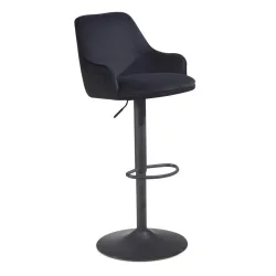 Barhocker Wl7.007 Textil Schwarz 