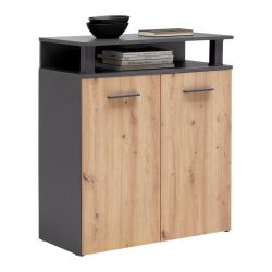 Kommode Montana Anthrazit/eiche Artisan , 78/90/38 cm , 