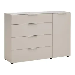 Kommode Siena Kaschmirfarben , 135/99/40 cm , 4 Schublade(n) 