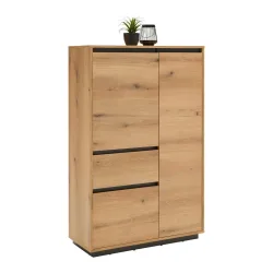 Highboard Puro Eichefarben  90/140/38 cm 2 Schublade(n) 