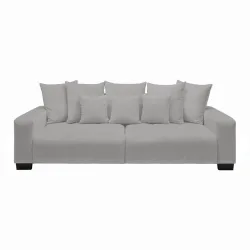 Bigsofa Matteo Silberfarben Holz Silberfarben 
