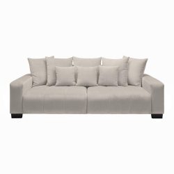 Bigsofa Matteo Hellgrau Holz Hellgrau 