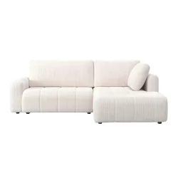Wohnlandschaft Gia Mit Schlaffunktion Weiss Cord Cord Weiss 