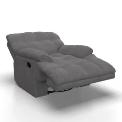 Relaxsessel Natalie Holz, Textil Dunkelgrau 