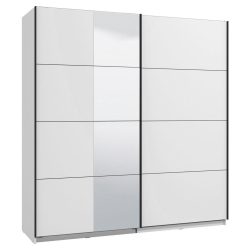Schwebetürenschrank Gard 200 In Weiss 195/217/61 cm Weiss 