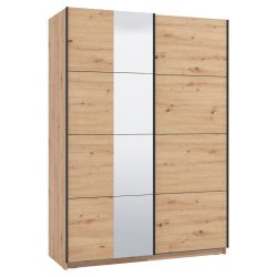 Schwebetürenschrank Gard 150 In Eiche Artisan 146/217/61 cm Eiche Artisan 