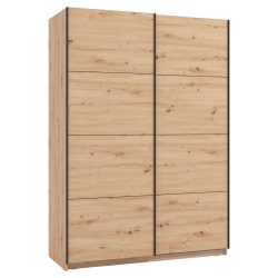 Schwebetürenschrank Gard 150 In Eiche Artisan 146/217/61 cm Eiche Artisan 