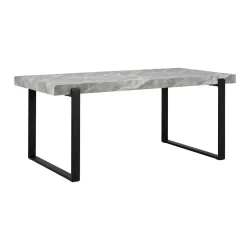 Esstisch Mila Marmoroptik 180x90x76cm Metall, Holzwerkstoff 180/90/76 cm 