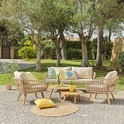 Modern Living, Gartentischgruppe Rio in Beige