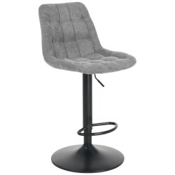 Barhocker Theo Grau Holz, Metall, Textil Grau 