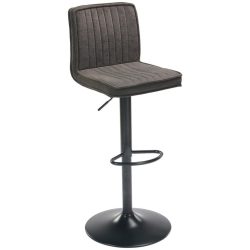 Barhocker Ben Schwarz Holz, Metall, Textil Schwarz 
